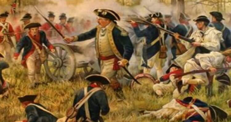 American revolution scene